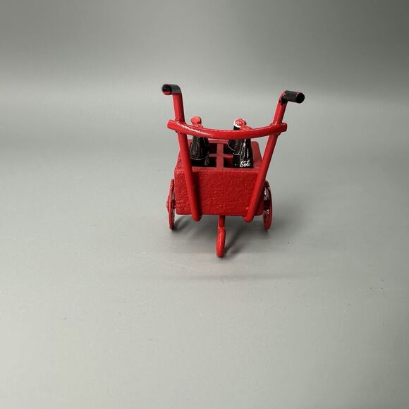 Coca Cola Bottles Hand Truck Push Cart Dollhouse Miniature Cart 2”x1.25” - Picture 4 of 8